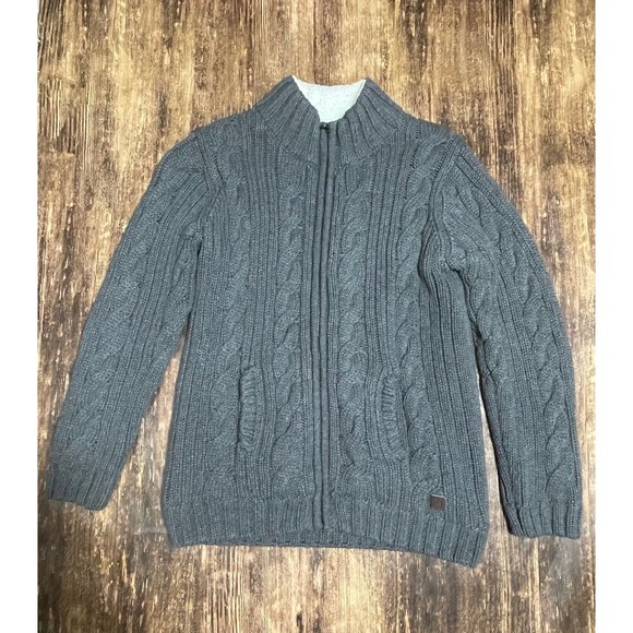 NWOT Janie & Jack Charcoal Cable Knit Cardigan size 7